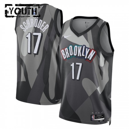 Dres Brooklyn Nets Dennis Schroder Nike 2024-25 City Edition Sivo Swingman - Dječji